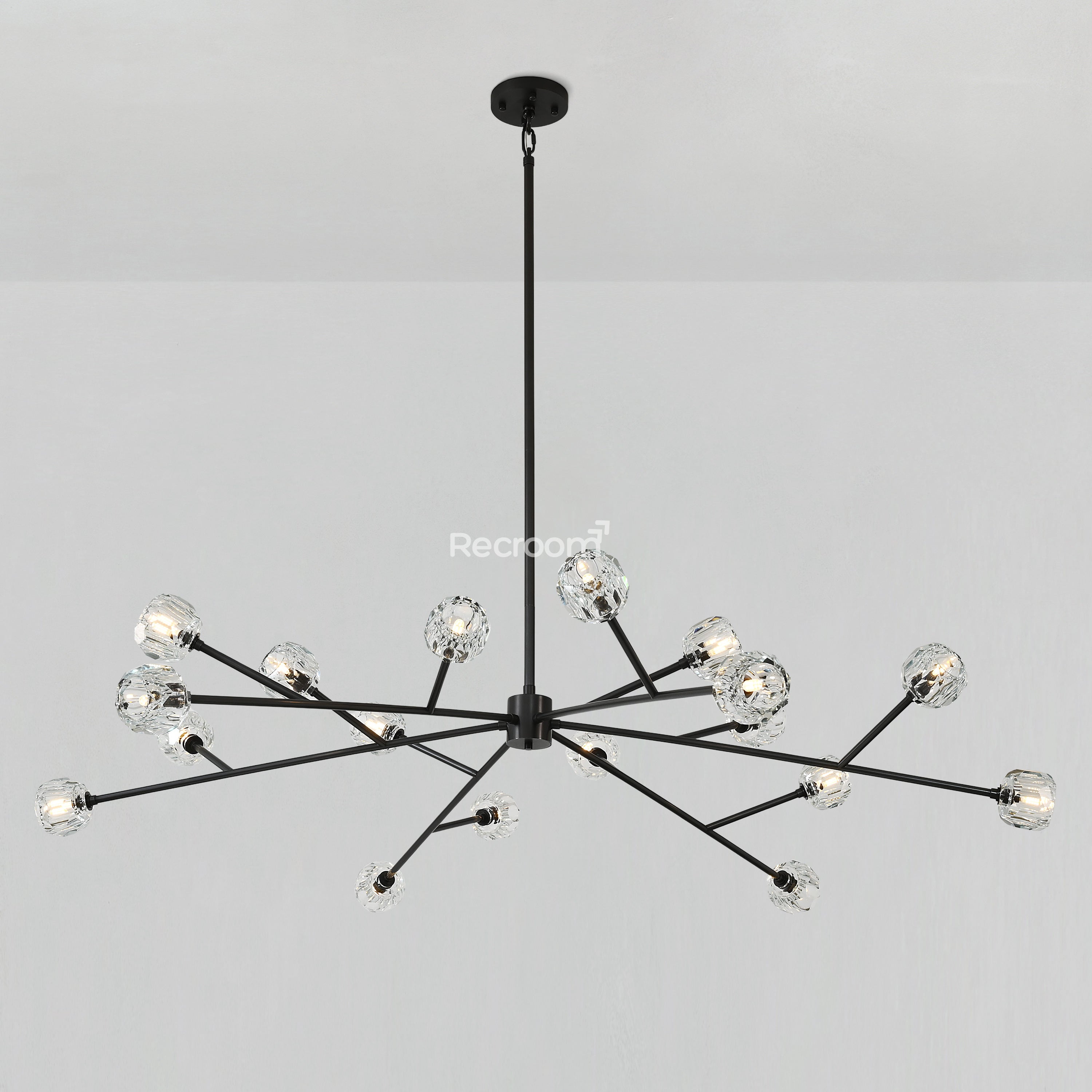 Boulew Crystal Glass Round Chandelier 72" - Zonesus