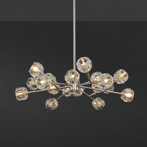 Boulew Crystal Glass Round Chandelier 36" - Zonesus