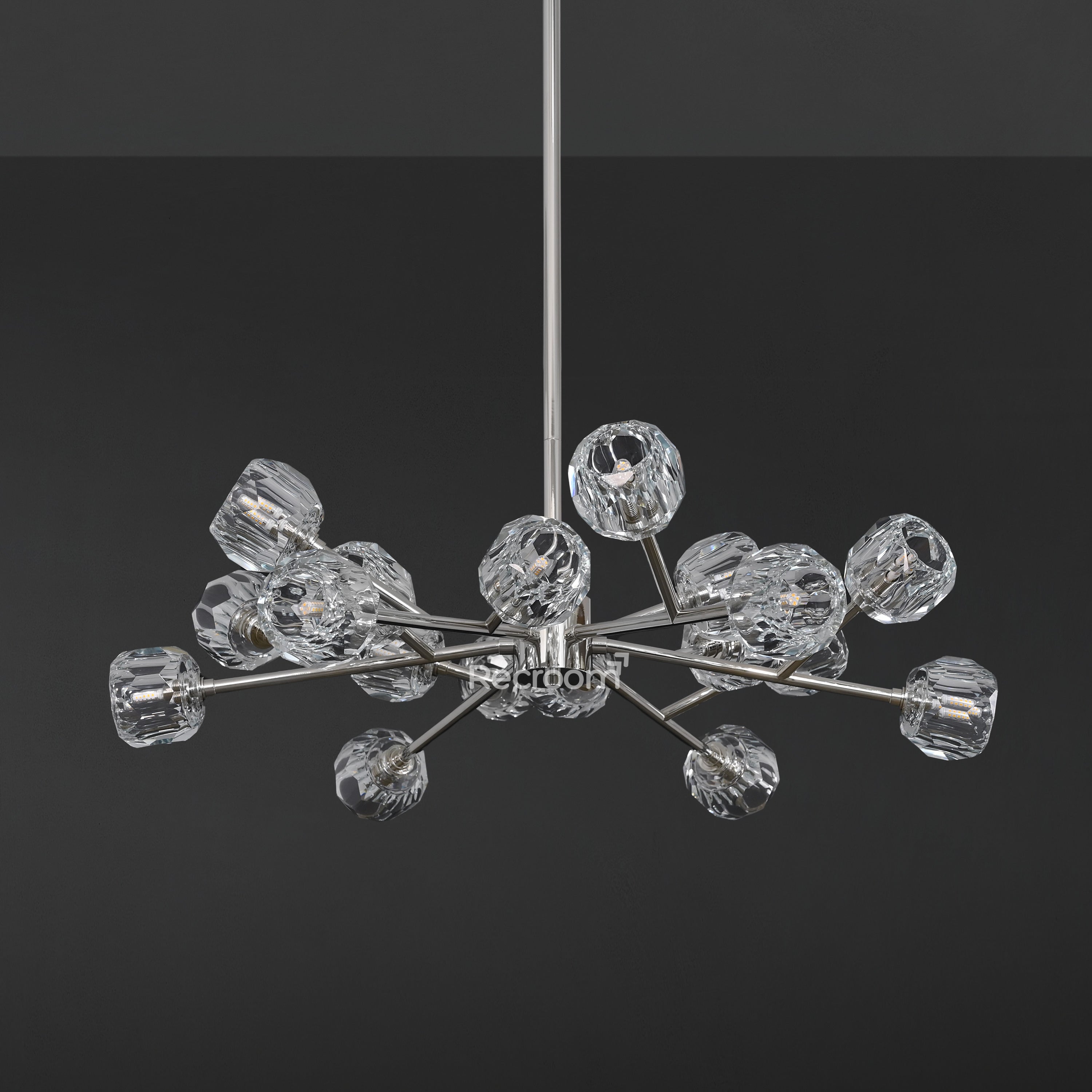 Boulew Crystal Glass Round Chandelier 36" - Zonesus