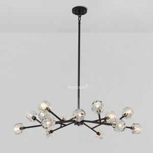 Boulew Crystal Glass Round Chandelier 48" - Zonesus