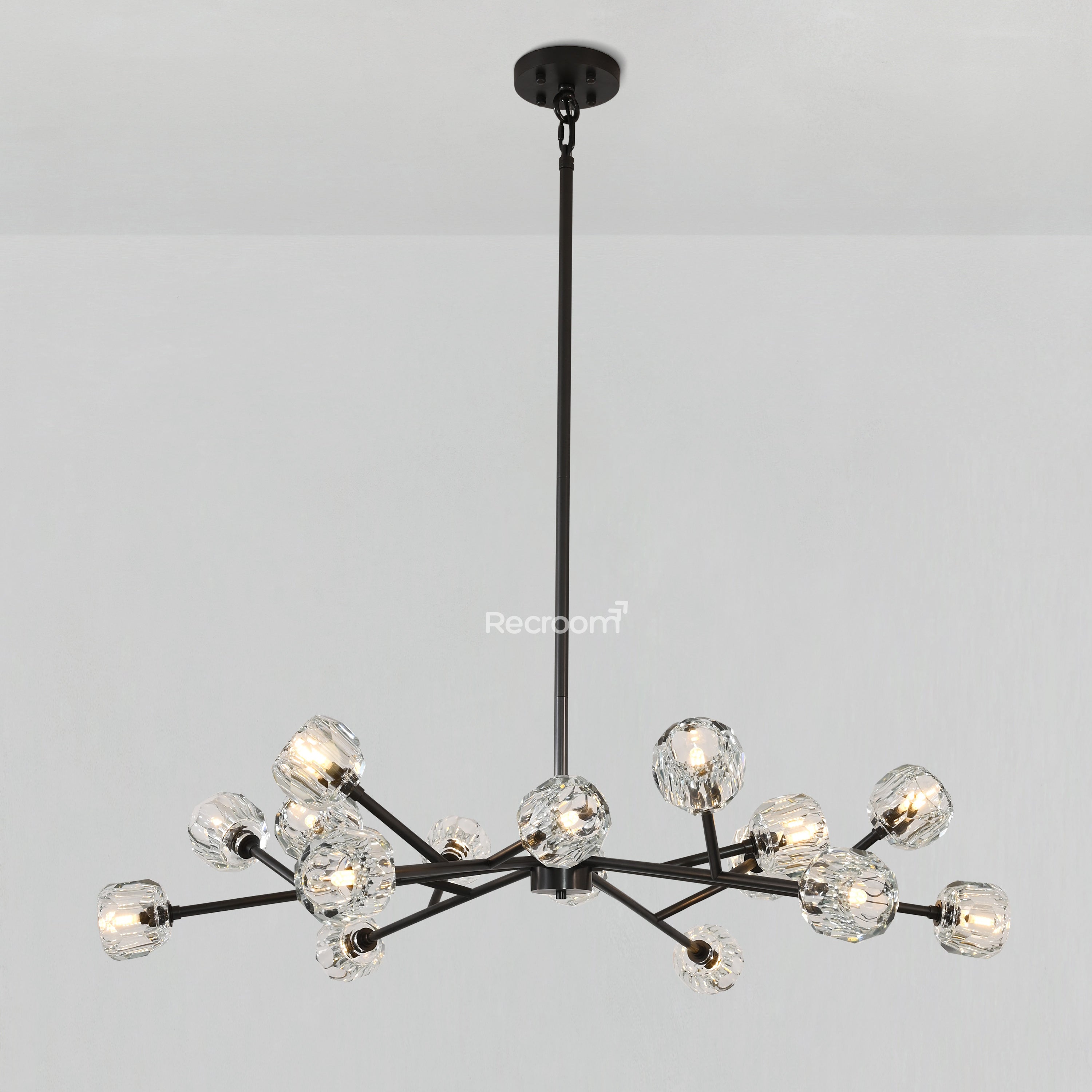 Boulew Crystal Glass Round Chandelier 48" - Zonesus