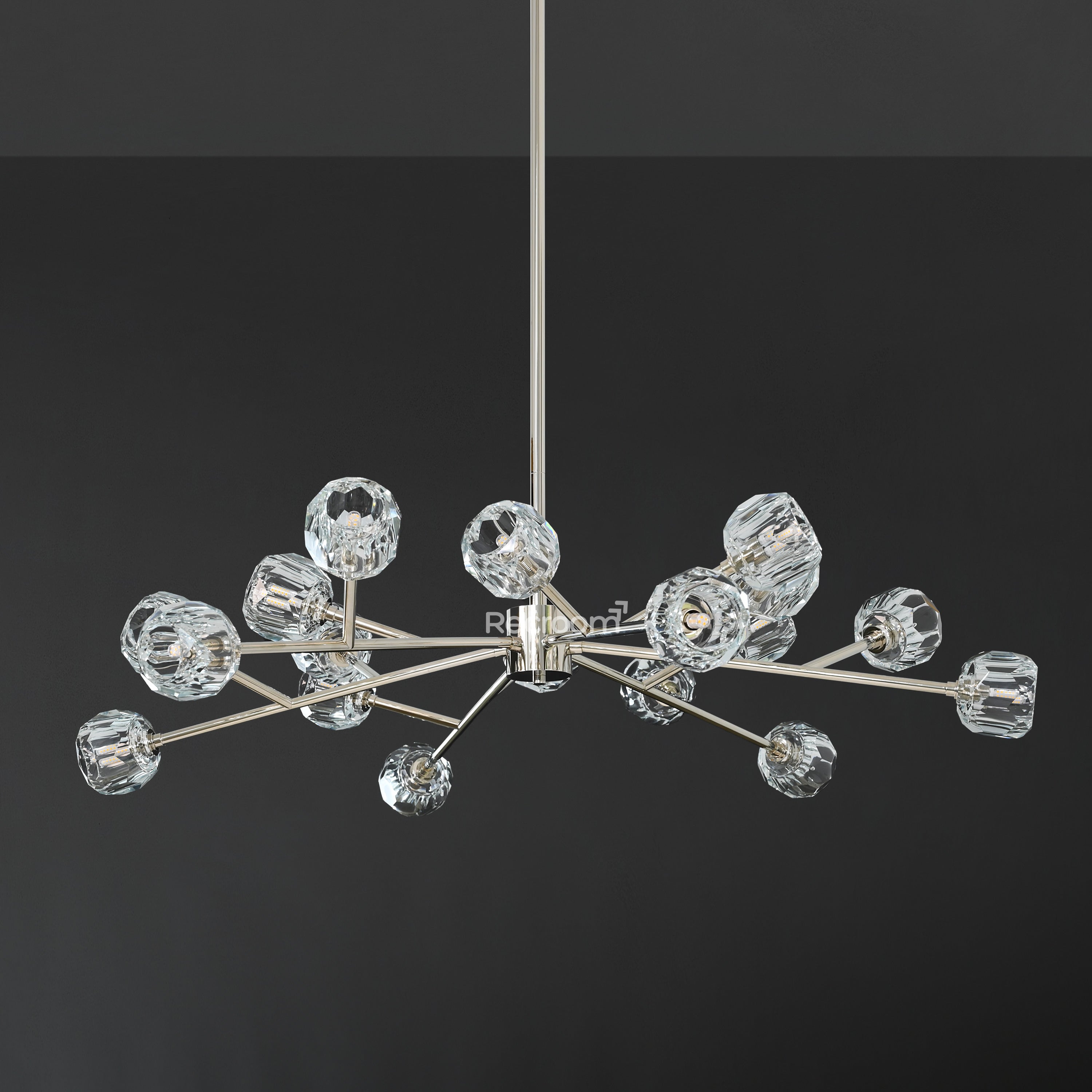 Boulew Crystal Glass Round Chandelier 48" - Zonesus