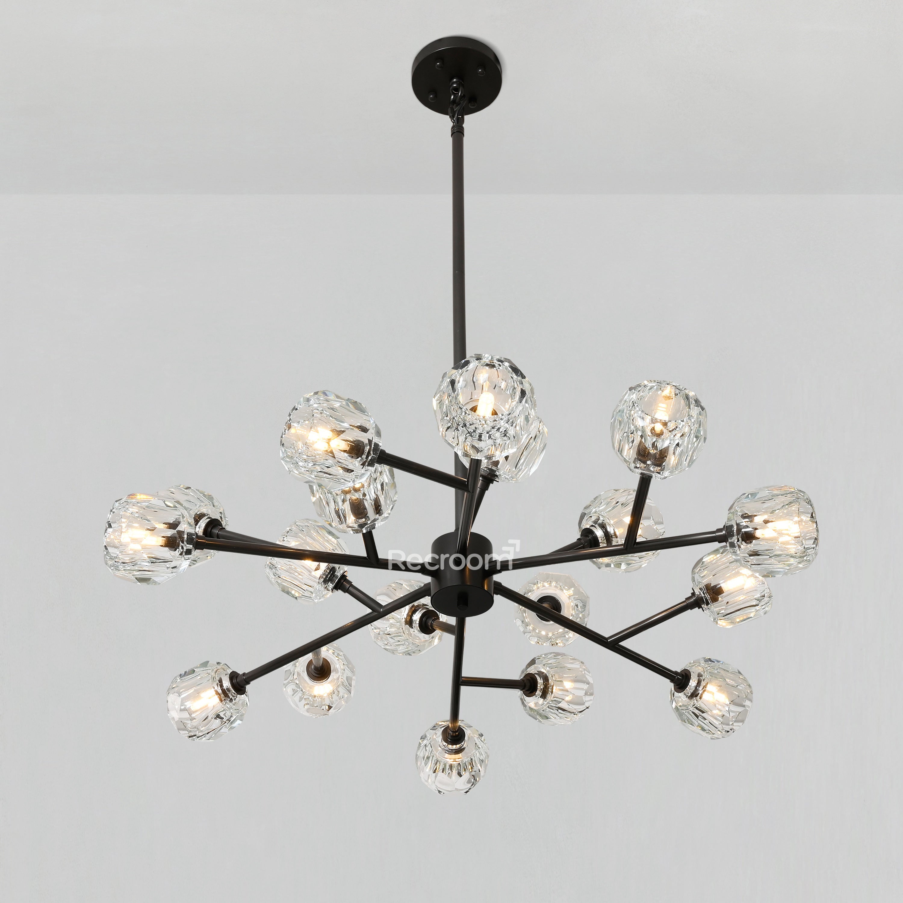 Boulew Crystal Glass Round Chandelier 36" - Zonesus