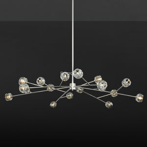 Boulew Crystal Glass Round Chandelier 72" - Zonesus