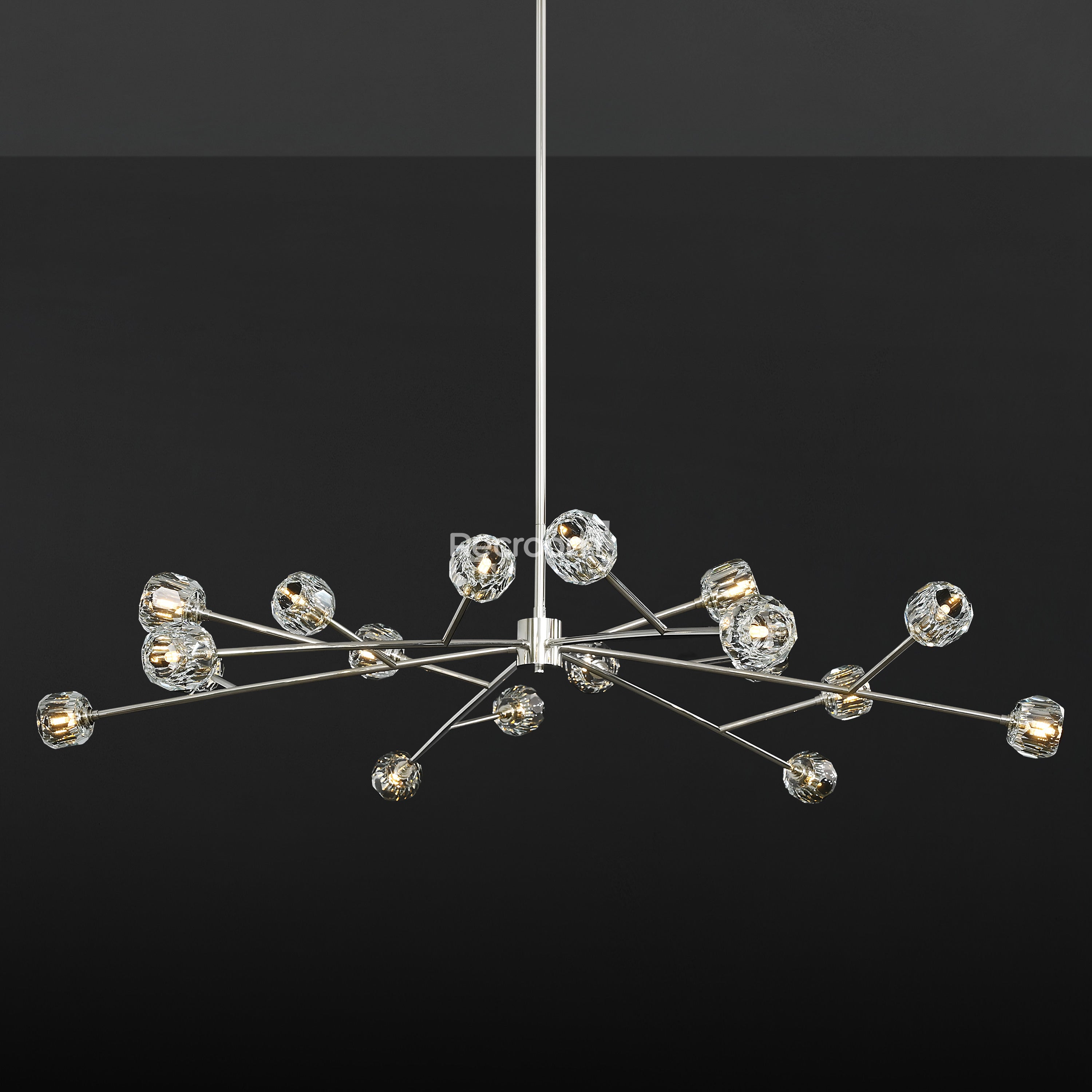 Boulew Crystal Glass Round Chandelier 72" - Zonesus