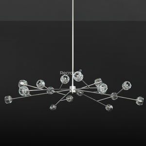 Boulew Crystal Glass Round Chandelier 72" - Zonesus
