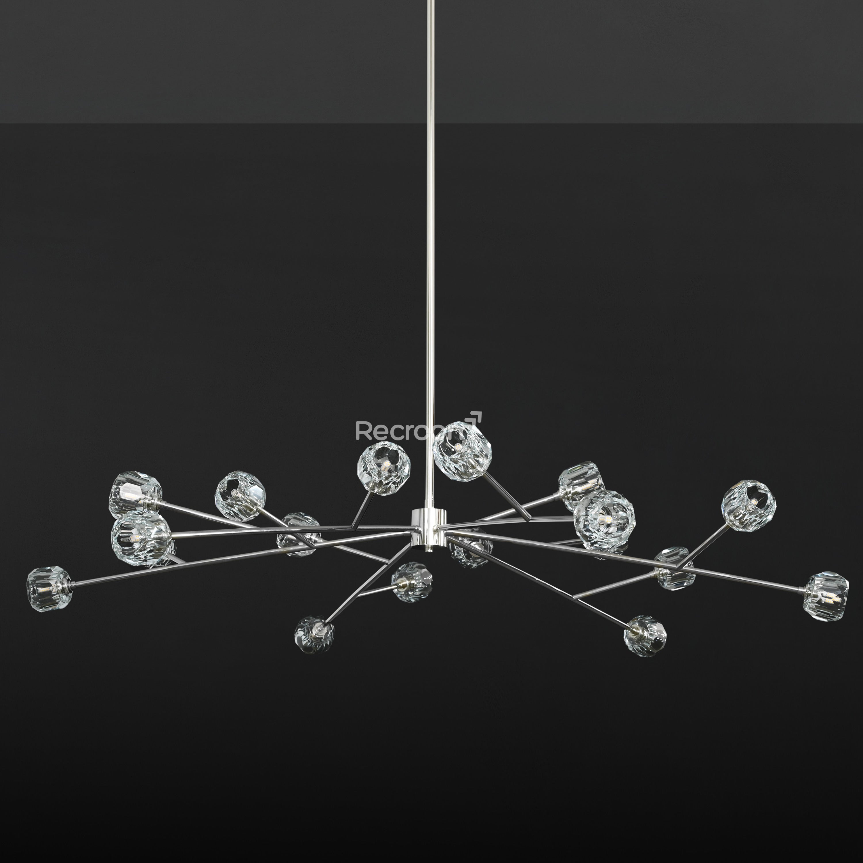 Boulew Crystal Glass Round Chandelier 72" - Zonesus