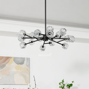 Boulew Crystal Glass Round Chandelier 36" - Zonesus