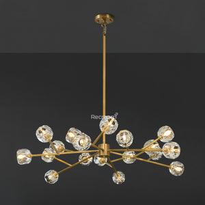 Boulew Crystal Glass Round Chandelier 48" - Zonesus