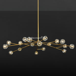 Boulew Crystal Glass Round Chandelier 72" - Zonesus