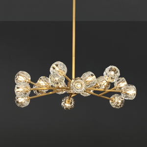 Boulew Crystal Glass Round Chandelier 36" - Zonesus