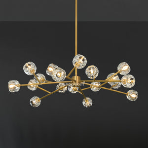 Boulew Crystal Glass Round Chandelier 48" - Zonesus