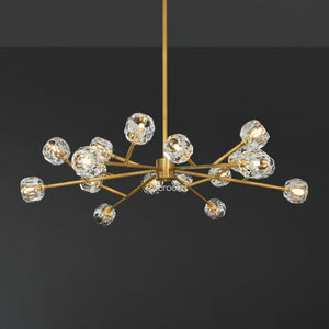 Boulew Crystal Glass Round Chandelier 48" - Zonesus
