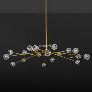 Boulew Crystal Glass Round Chandelier 72" - Zonesus