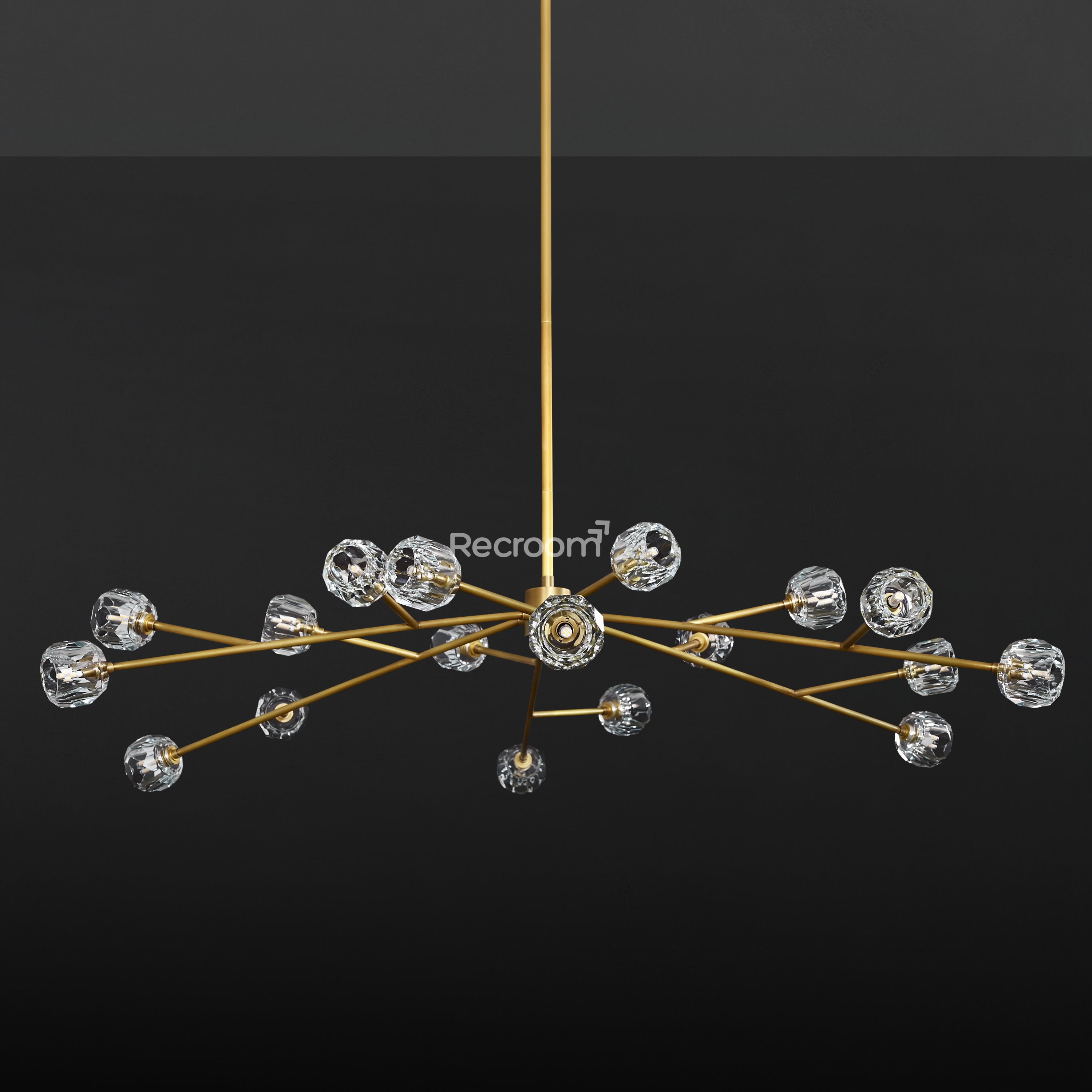 Boulew Crystal Glass Round Chandelier 72" - Zonesus
