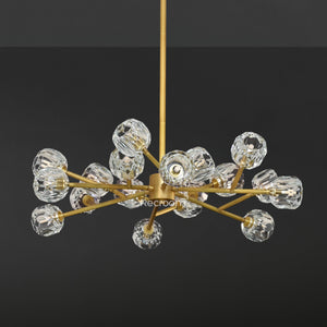 Boulew Crystal Glass Round Chandelier 36" - Zonesus