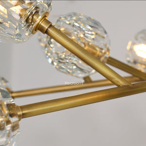 Boulew Crystal Glass Round Chandelier 48" - Zonesus