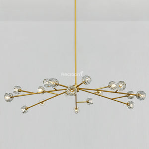 Boulew Crystal Glass Round Chandelier 72" - Zonesus