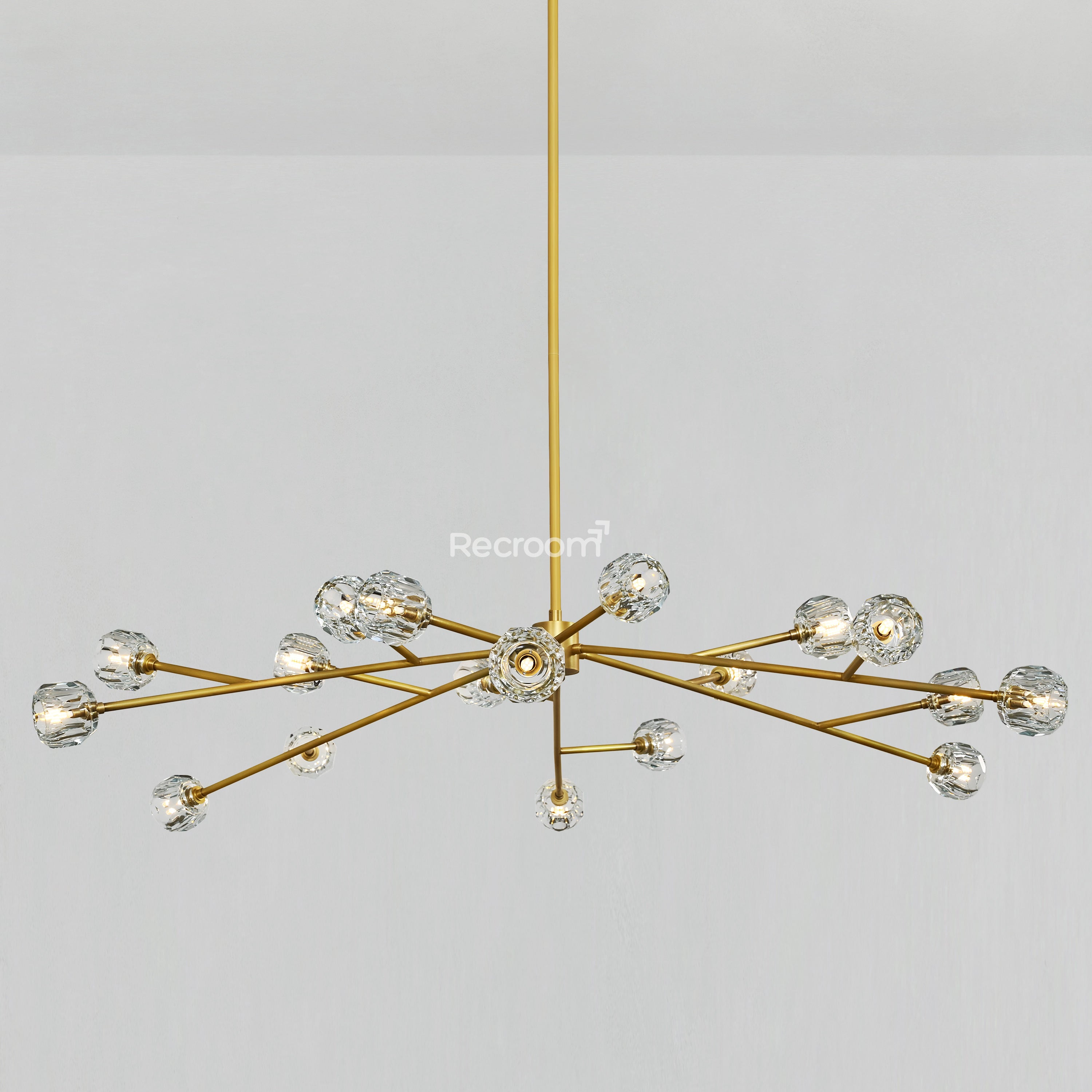 Boulew Crystal Glass Round Chandelier 72" - Zonesus