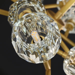 Boulew Crystal Glass Round Chandelier 36" - Zonesus