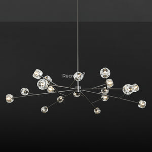 Boulew Crystal Glass Round Chandelier 72" - Zonesus