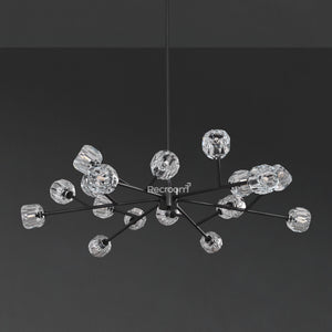 Boulew Crystal Glass Round Chandelier 48" - Zonesus