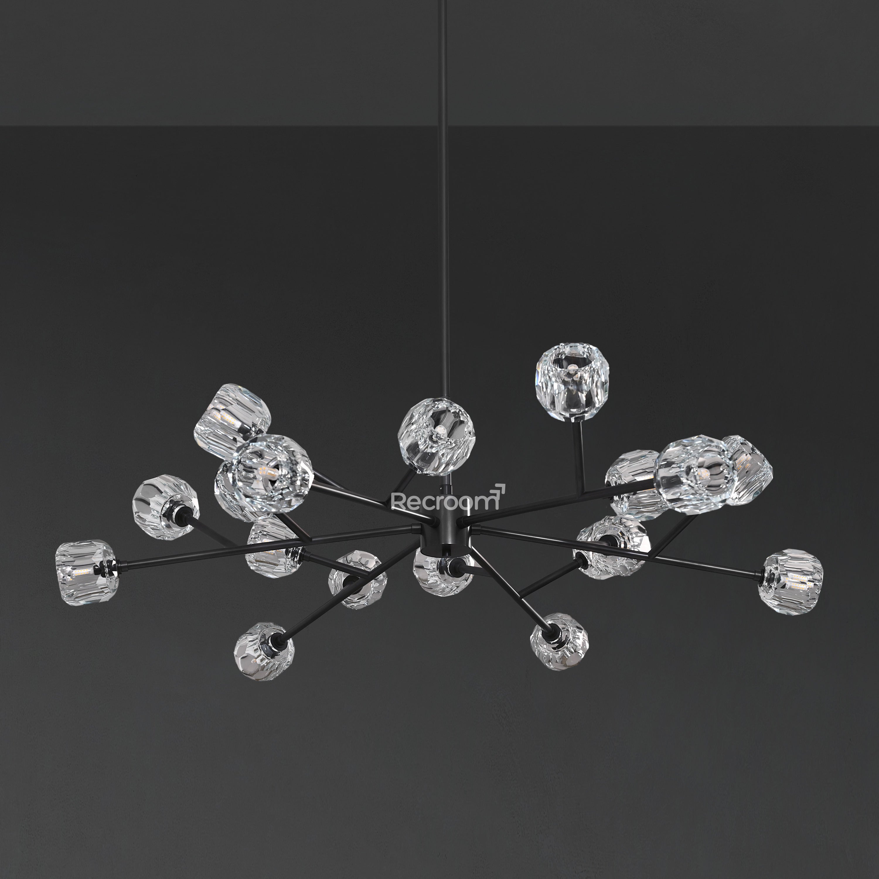 Boulew Crystal Glass Round Chandelier 48" - Zonesus
