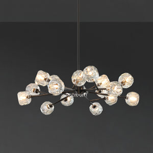Boulew Crystal Glass Round Chandelier 36" - Zonesus