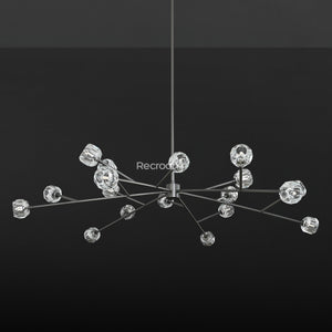 Boulew Crystal Glass Round Chandelier 72" - Zonesus