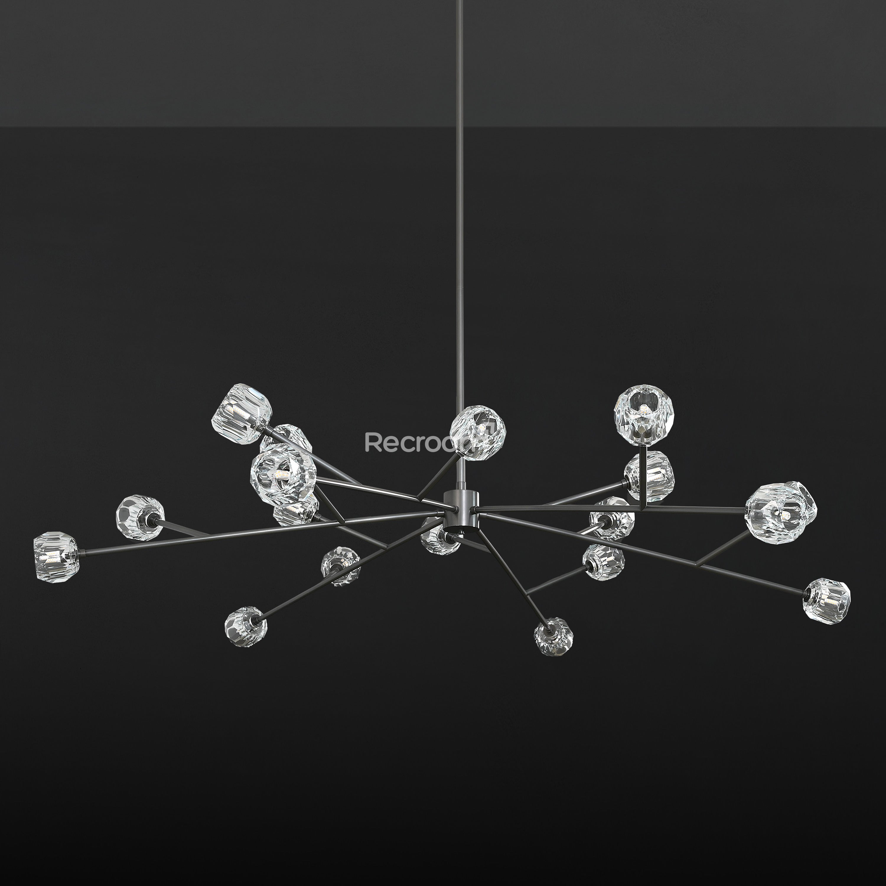 Boulew Crystal Glass Round Chandelier 72" - Zonesus