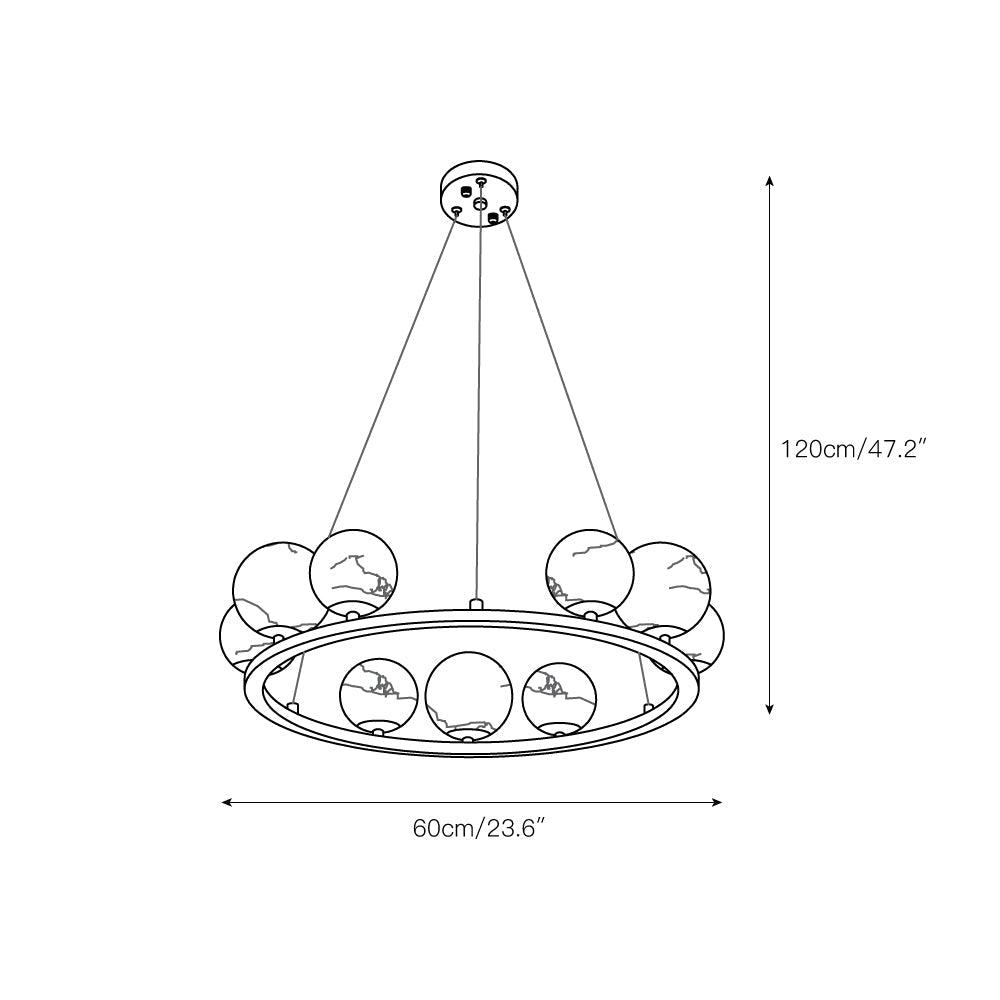 Tagliato Alabaster Chandelier - Zonesus
