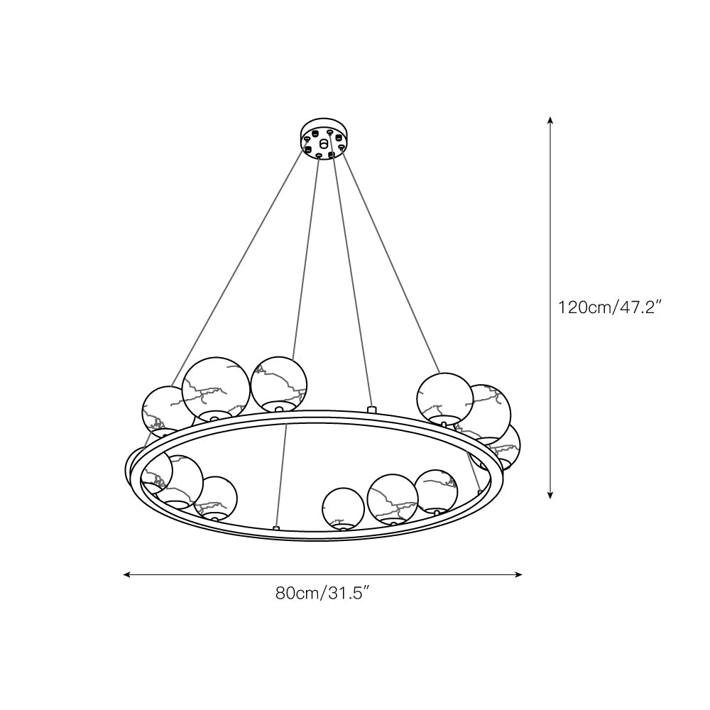 Tagliato Alabaster Chandelier - Zonesus