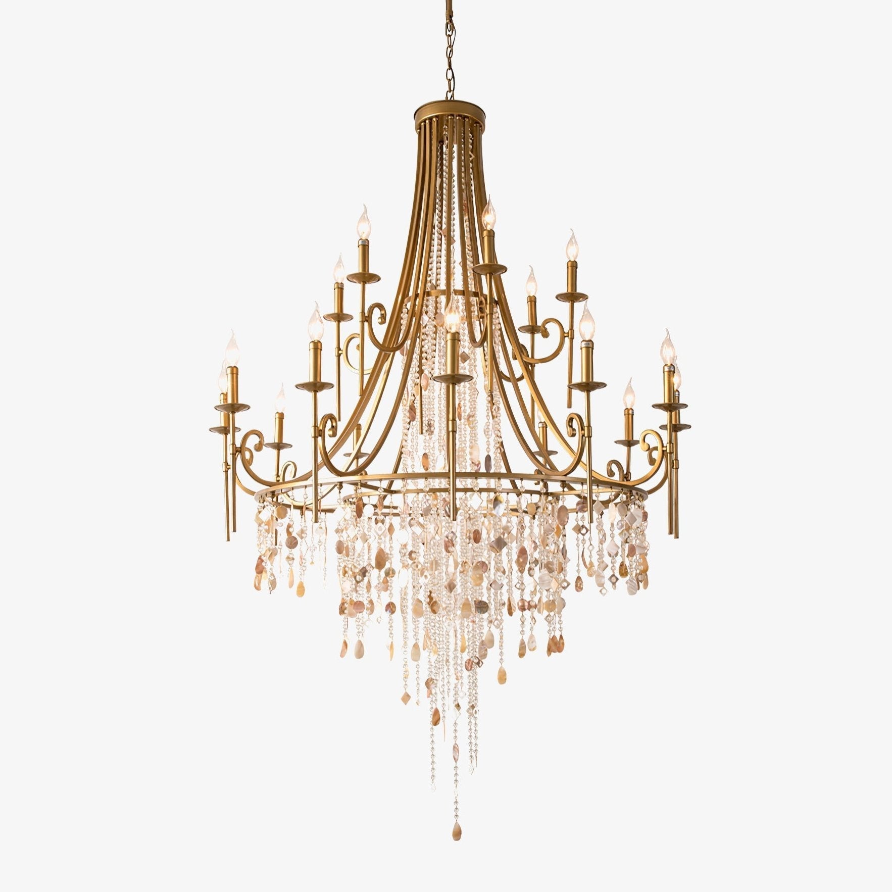 Tatum Lux Shell Crystal Chandelier - Zonesus