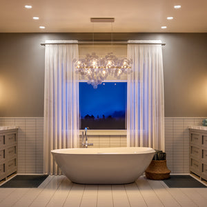 Mirella Trento Clustered Glass Linear Chandelier - Zonesus