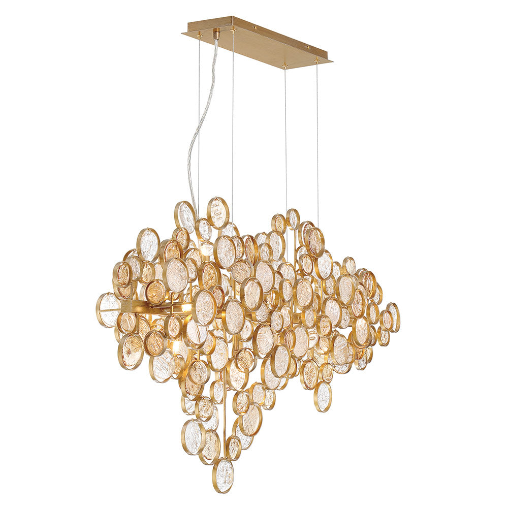 Mirella Trento Clustered Glass Linear Chandelier - Zonesus