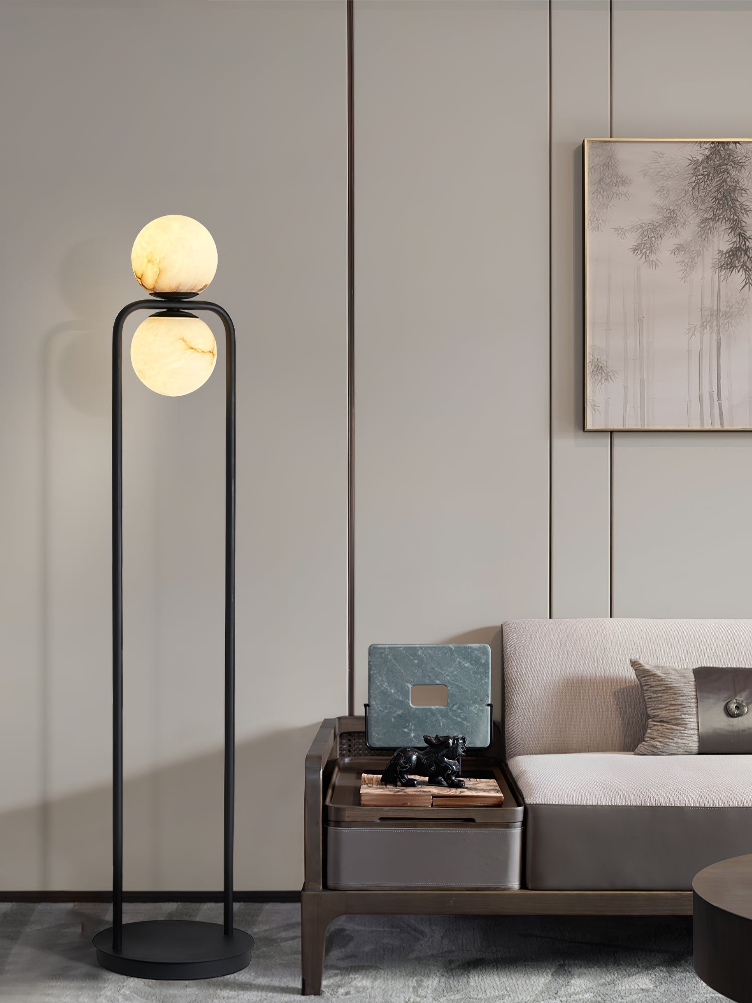 Tribeca Alabaster Floor Lamp - Zonesus