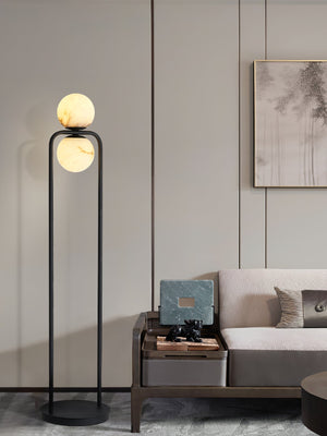 Tribeca Alabaster Floor Lamp - Zonesus