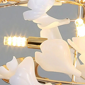 Ceramic Ginkgo Cascading Chandelier - Zonesus