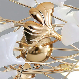 Ceramic Ginkgo Cascading Chandelier - Zonesus