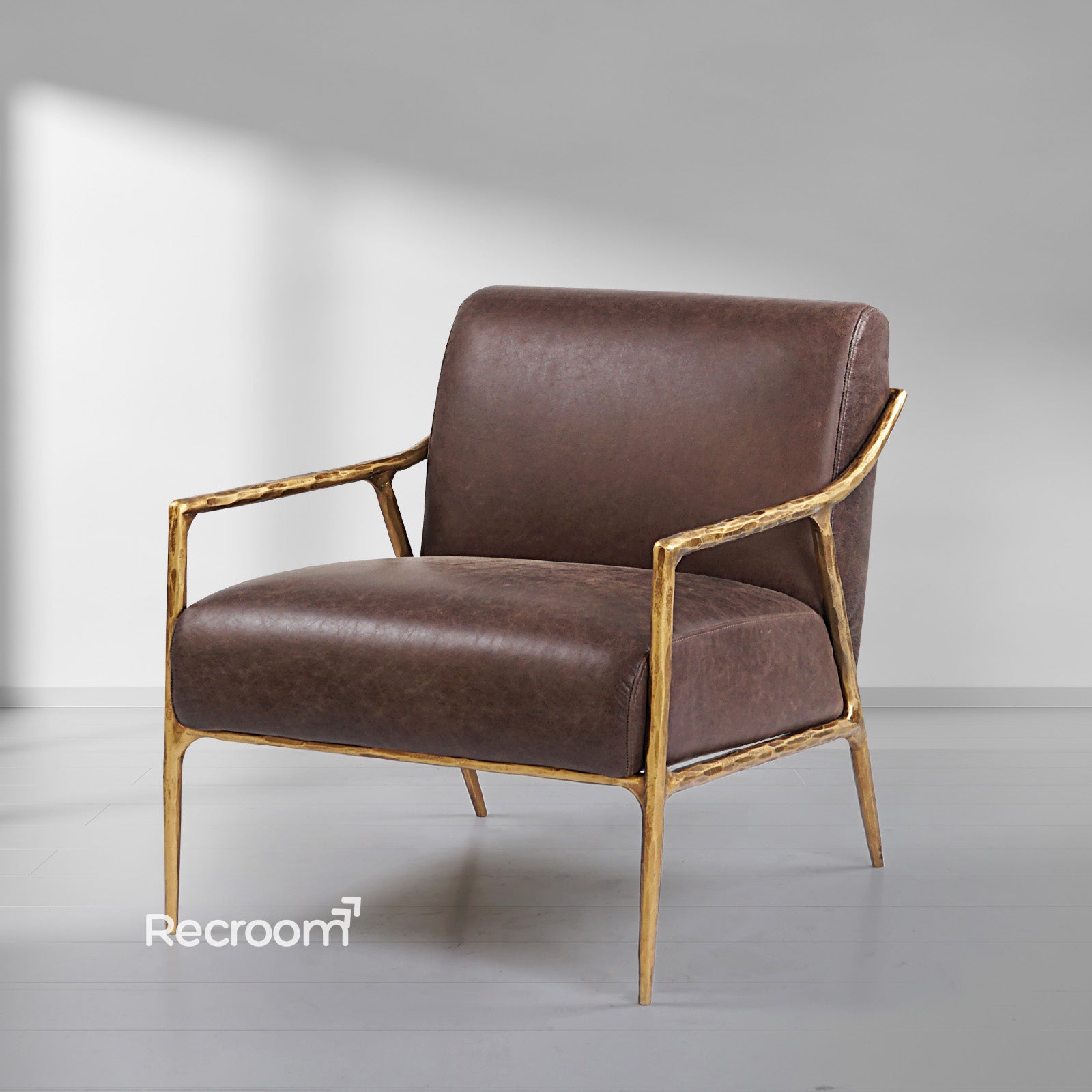 Thaddeo Retro Silver Iron Frame Track Armchair - Zonesus