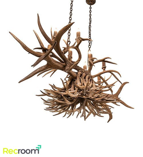 55" Long Antlers 10 Light Oblong Chandelier - Zonesus