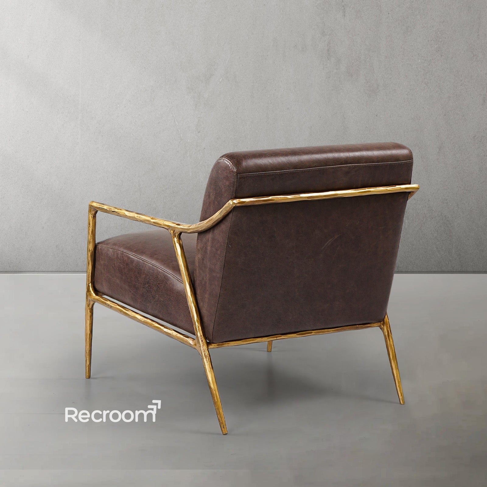 Thaddeo Retro Silver Iron Frame Track Armchair - Zonesus