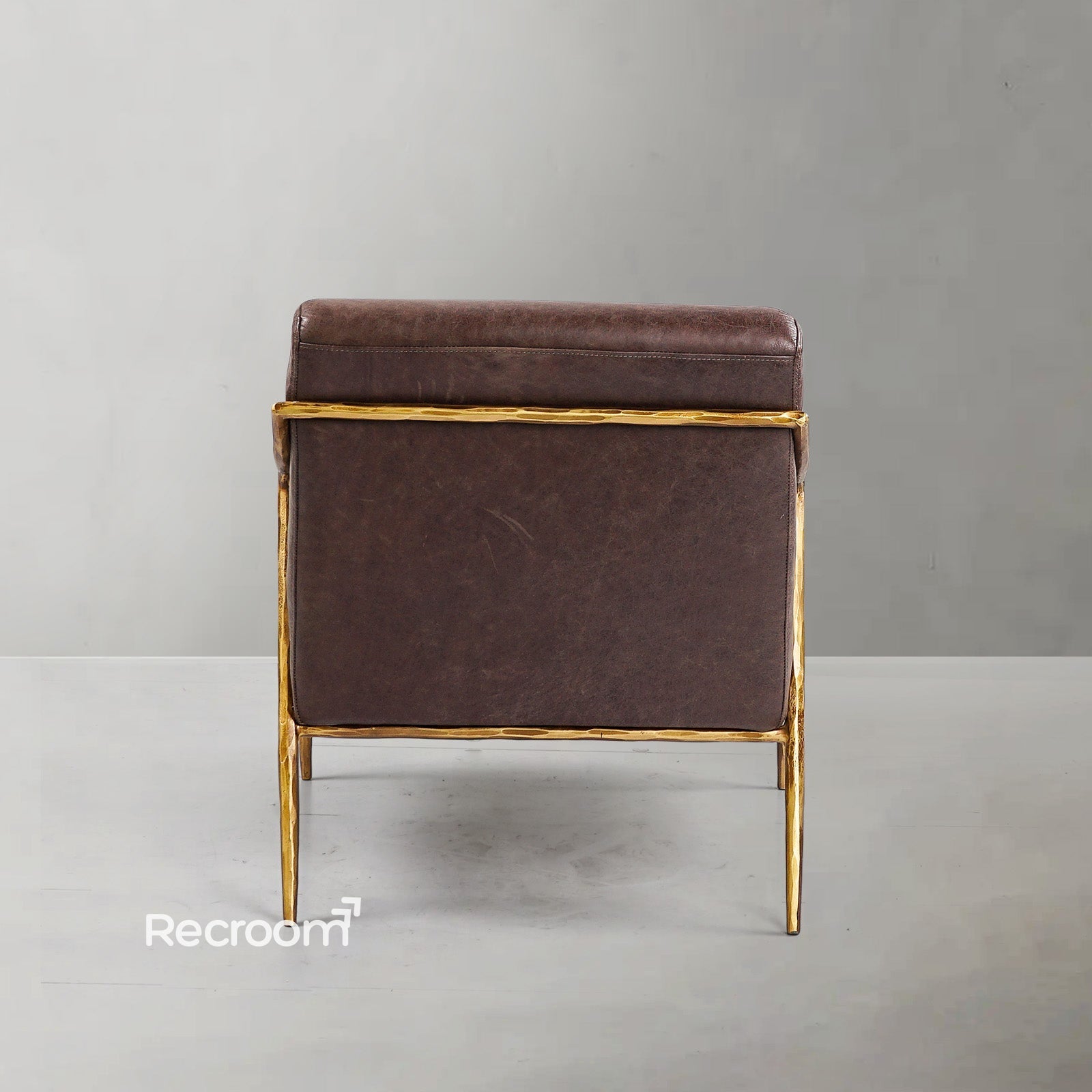 Thaddeo Retro Silver Iron Frame Track Armchair - Zonesus