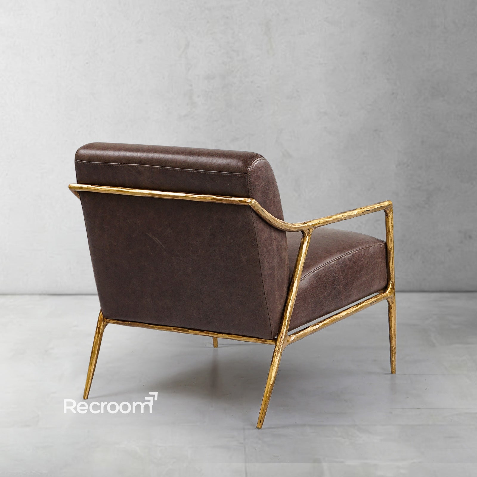 Thaddeo Retro Silver Iron Frame Track Armchair - Zonesus