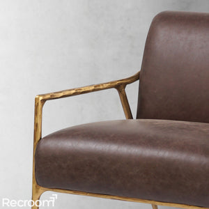 Thaddeo Retro Silver Iron Frame Track Armchair - Zonesus
