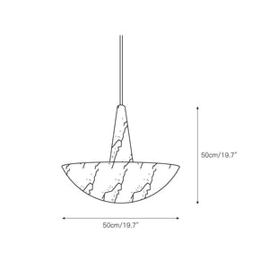 Veined Alabaster Pendant Lamp - Zonesus
