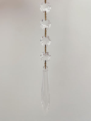 Vintage – Murano Teardrops Chandelier – 70s – Pink prisms - Zonesus