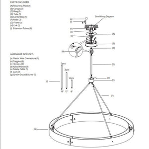 Nova Round Chandelier 60" - Zonesus