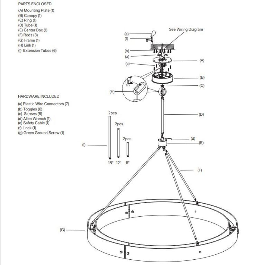 Nova Round Chandelier 60" - Zonesus