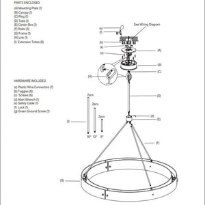 Nova Round Chandelier 48" - Zonesus